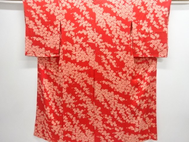 JAPANESE KIMONO / ANTIQUE HITOE JUBAN / SILK / MON KINSHA / KIKU